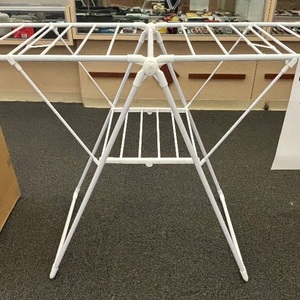 Home Trend Clothes Drying Rack, Foldable 2-Level, Free-Standing White 