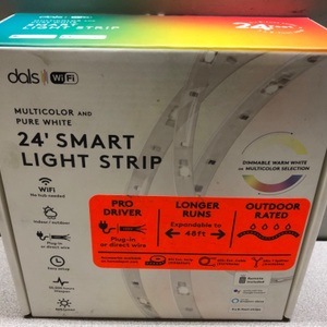 Dals 24 ft. White Smart Outdoor Integrated LED Landscape Rope Strip Light RGB 