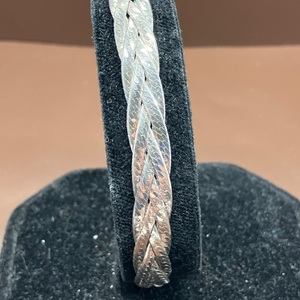  .925 Sterling Silver Braided Herringbone Bracelet 7" 6.5dwt 