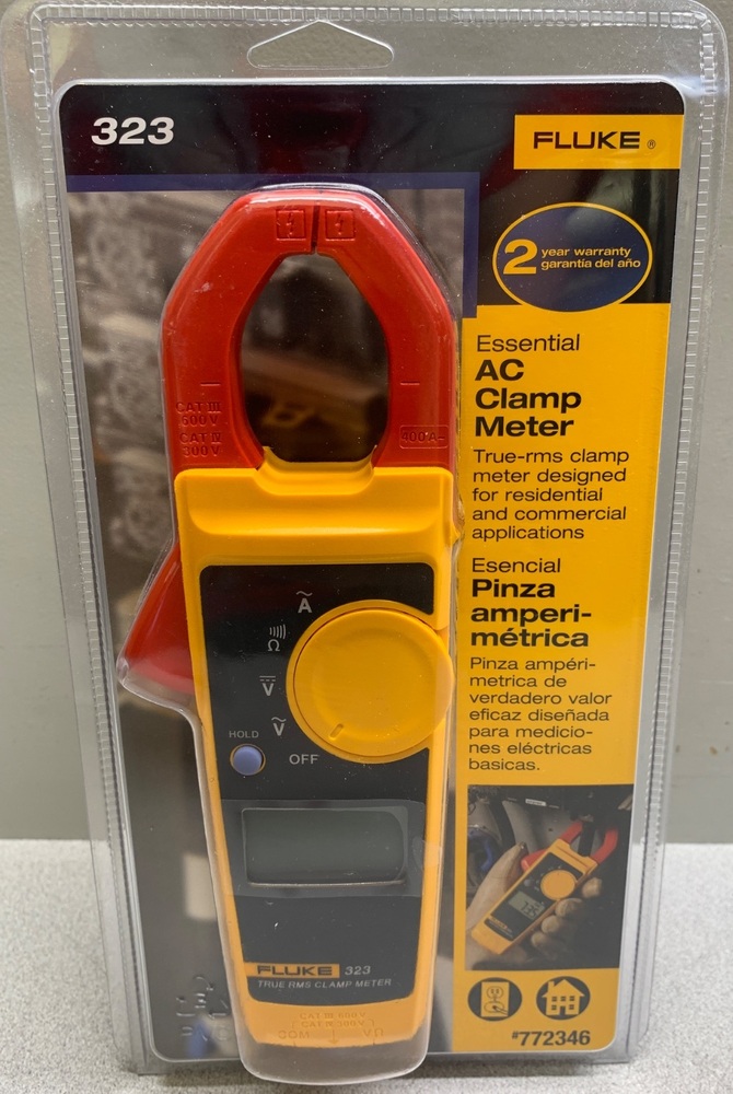 Fluke 323 True-rms Digital Display Clamp meter Multimeter 400 Amp 600 ...